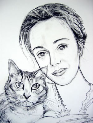 La jeune femme au chat La jeune femme au chat